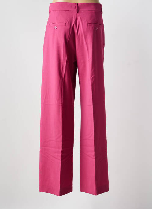 Pantalon large tissage crêpe taille haute rose WEEKEND MAXMARA femme