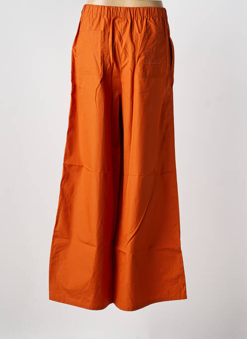Pantalon large tissage popeline taille normale orange MAX MARA femme