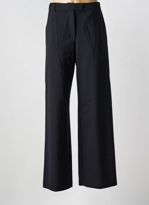 Pantalon large fermeture zippée sous rabat boutonné taille haute noir PIER ANTONIO GASPARI femme