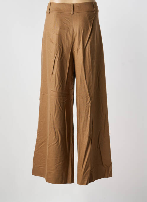 Pantalon large tissage crêpe taille haute marron MAX MARA femme