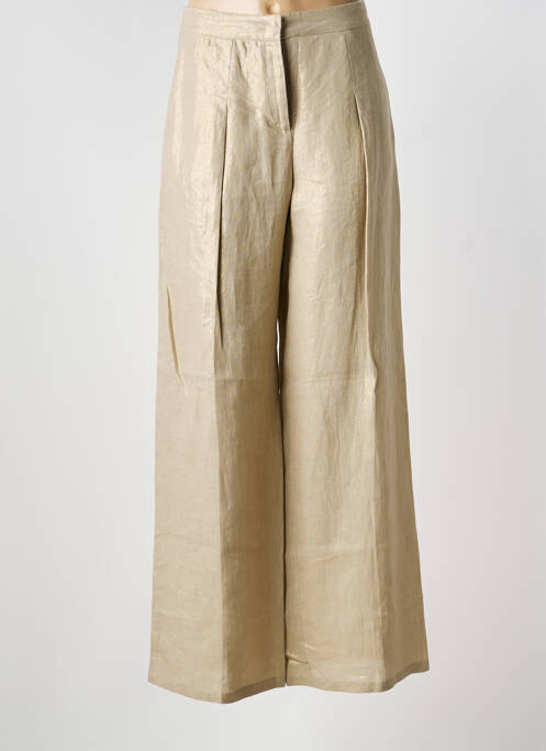 Pantalon large taille à pinces taille haute or PENNYBLACK femme