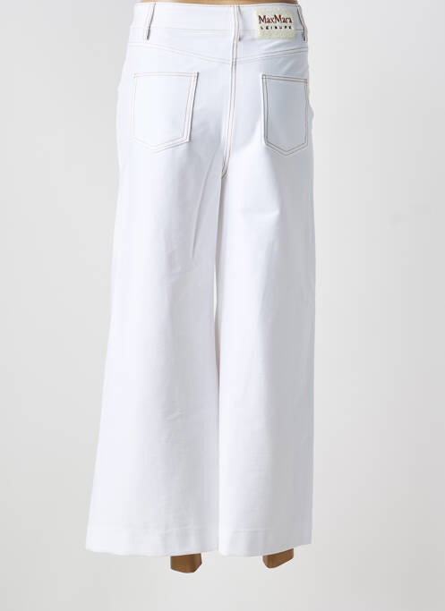 Pantalon 7/8 taille haute taille haute blanc MAX MARA femme