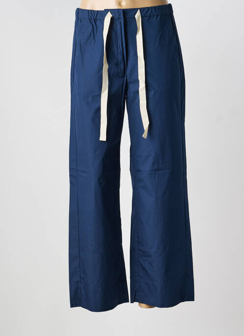 Pantalon large tissage popeline taille normale bleu MAX MARA femme