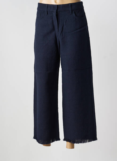Pantalon 7/8 fermeture zippée sous rabat boutonné taille normale bleu MAX MARA femme