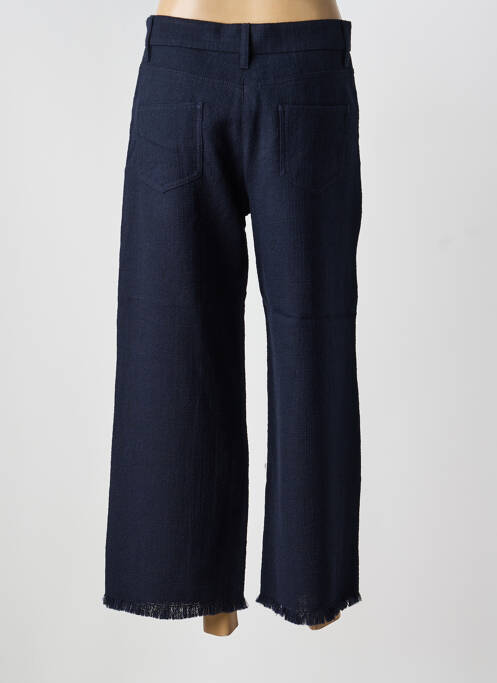Pantalon 7/8 fermeture zippée sous rabat boutonné taille normale bleu MAX MARA femme