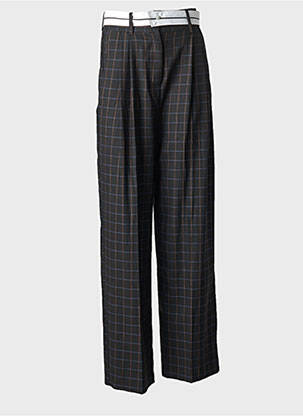 Pantalon large fermeture zippée sous rabat boutonné taille normale noir IMPERIAL femme