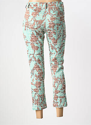 Pantalon 7/8 fermeture zippée sous rabat boutonné taille normale vert BRAND UNIQUE femme