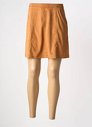 Jupe courte coupe droite marron GAUDI femme