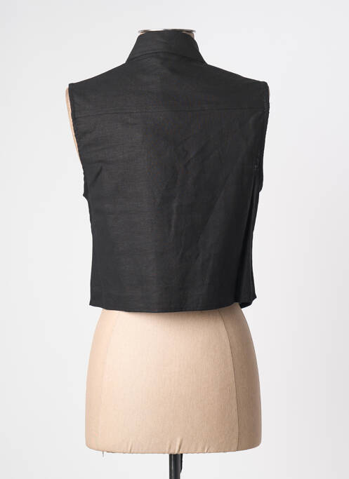 Top coupe cintrée sans manche noir GAUDI femme