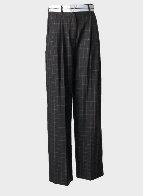 Pantalon large fermeture zippée sous rabat boutonné taille normale noir IMPERIAL femme