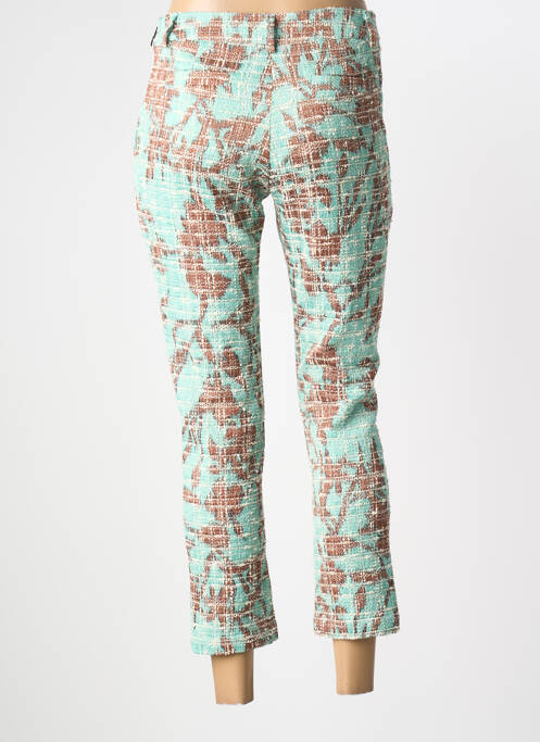 Pantalon 7/8 fermeture zippée sous rabat boutonné taille normale vert BRAND UNIQUE femme