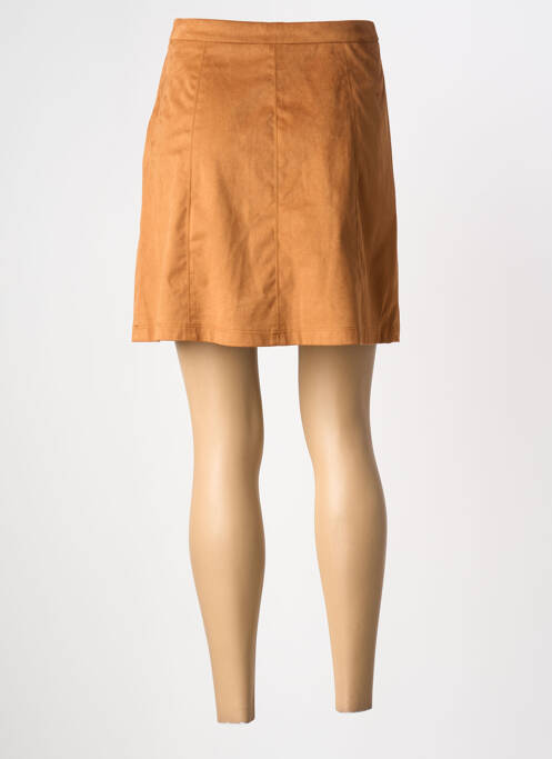 Jupe courte coupe droite marron GAUDI femme