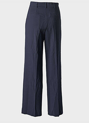 Pantalon droit tissage crêpe taille haute bleu PENNYBLACK femme