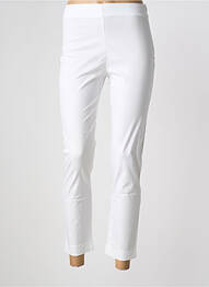 Pantalon 7/8 taille haute taille haute blanc PIER ANTONIO GASPARI femme