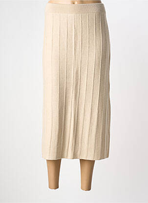 Jupe longue coupe droite beige MAX MARA femme
