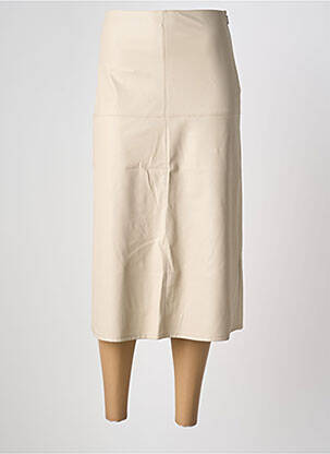 Jupe mi-longue taille à pinces beige MAX MARA femme