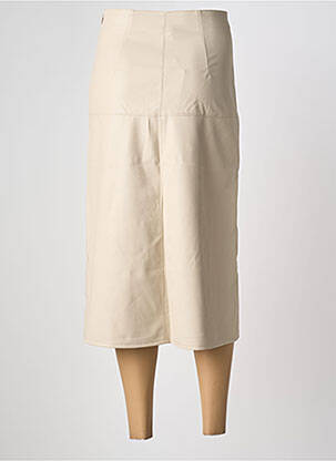 Jupe mi-longue taille à pinces beige MAX MARA femme