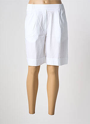 Bermuda taille élastique taille normale blanc ANNA SERAVALLI femme