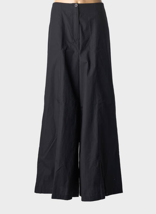 Pantalon large fermeture zippée sous rabat boutonné taille haute noir PIER ANTONIO GASPARI femme