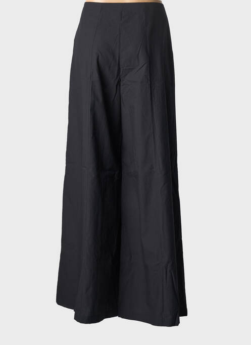 Pantalon large fermeture zippée sous rabat boutonné taille haute noir PIER ANTONIO GASPARI femme