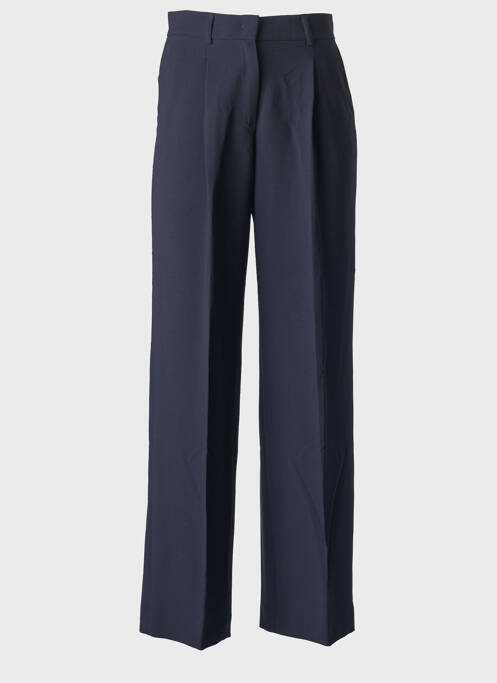 Pantalon droit tissage crêpe taille haute bleu PENNYBLACK femme