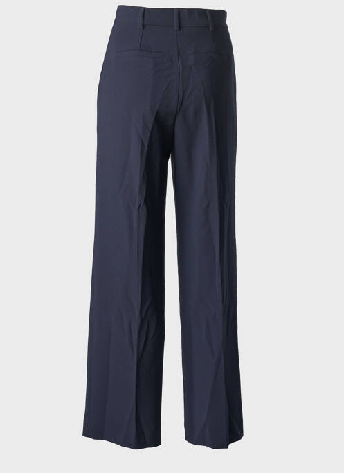 Pantalon droit tissage crêpe taille haute bleu PENNYBLACK femme
