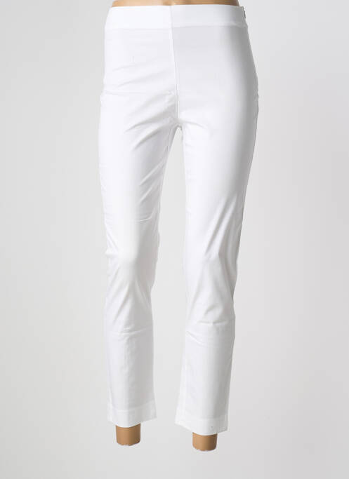 Pantalon 7/8 taille haute taille haute blanc PIER ANTONIO GASPARI femme