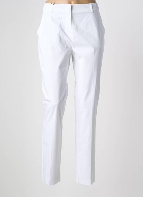 Pantalon chino tissage popeline taille normale blanc MAX MARA femme