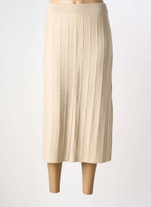 Jupe longue coupe droite beige MAXMARA femme