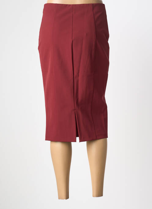 Jupe mi-longue fermeture zip latéral rouge PENNYBLACK femme
