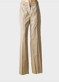 Pantalon droit tissage crêpe taille normale beige MAX MARA femme