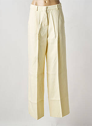 Pantalon large tissage crêpe taille haute beige SPORTMAX femme