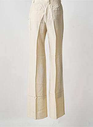Pantalon flare fermeture zippée sous rabat avec crochet taille haute beige SPORTMAX femme