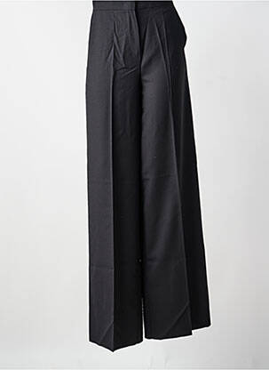 Pantalon large tissage crêpe taille haute noir MAX MARA femme