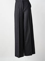 Pantalon large tissage crêpe taille haute noir MAX MARA femme