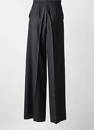 Pantalon large tissage crêpe taille haute noir MAX MARA femme
