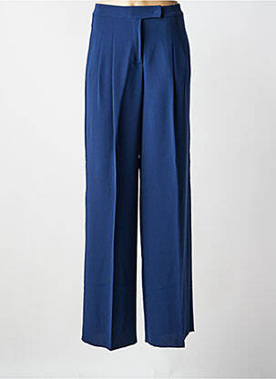 Pantalon large tissage crêpe taille haute bleu PENNYBLACK femme