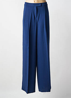 Pantalon large tissage crêpe taille haute bleu PENNYBLACK femme