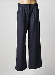 Pantalon large tissage crêpe taille haute bleu MM BY MAXMARA femme