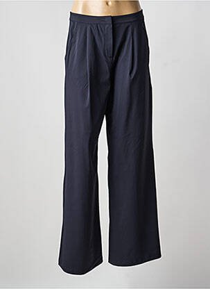 Pantalon large tissage crêpe taille haute bleu MM BY MAXMARA femme