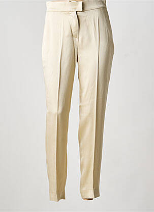 Pantalon slim taille haute taille haute beige MAX MARA femme