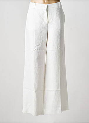 Pantalon large tissage crêpe taille haute blanc WEEKEND MAXMARA femme