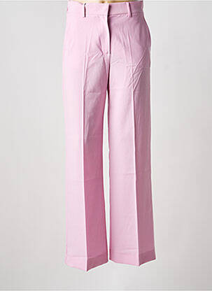Pantalon flare fermeture zippée sous rabat avec crochet taille haute rose WEEKEND MAXMARA femme