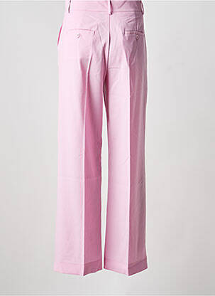 Pantalon flare fermeture zippée sous rabat avec crochet taille haute rose WEEKEND MAXMARA femme