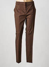 Pantalon slim tissage popeline taille normale marron MAX MARA femme