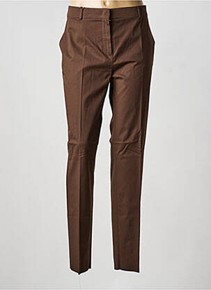 Pantalon slim tissage popeline taille normale marron MAX MARA femme