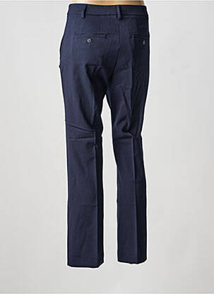 Pantalon droit fermeture zippée sous rabat avec crochet taille normale bleu WEEKEND MAXMARA femme