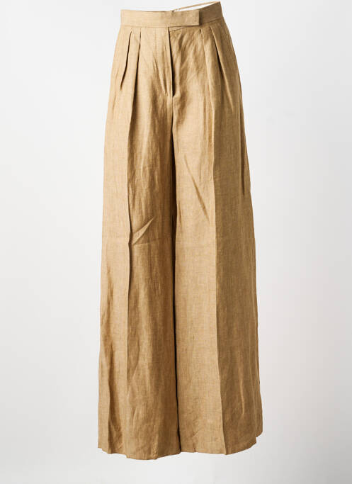 Pantalon large tissage crêpe taille haute beige MAXMARA femme