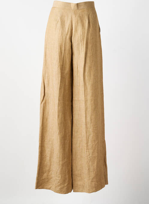 Pantalon large tissage crêpe taille haute beige MAXMARA femme