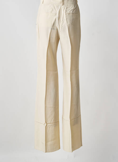 Pantalon flare fermeture zippée sous rabat avec crochet taille haute beige SPORTMAX femme